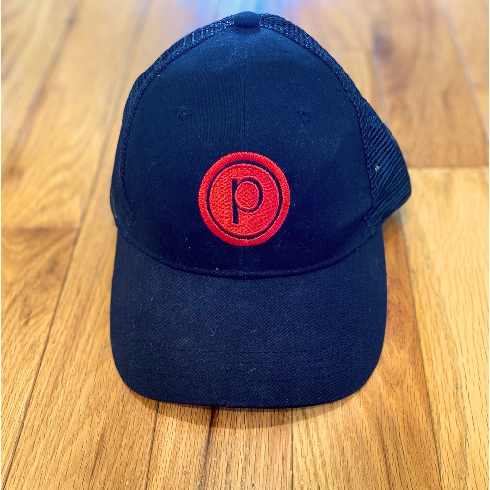 Pure Barre Black and Red embroidered Snap Back hat